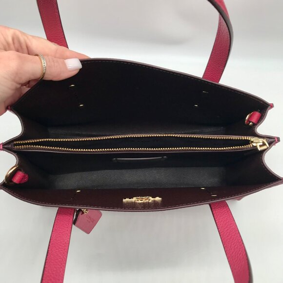 Coach Pebbled Leather Charlie 28 Carryall Satchel In Colorblock 69446 - Picture 12 of 12